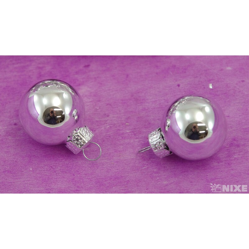 KOULE ZÁVĚS 2,5cm 24ks*STŘÍBRNÁ