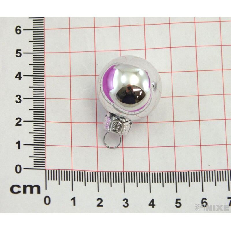 KOULE ZÁVĚS 2,5cm 24ks*STŘÍBRNÁ