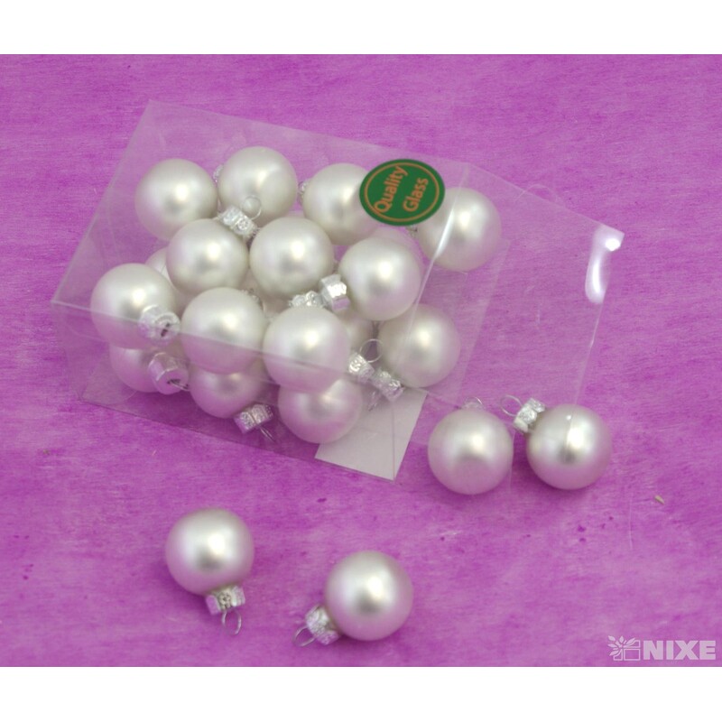 KOULE ZÁVĚS 2,5cm 24ks MAT*STŘÍBRNÁ