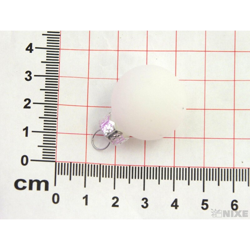 KOULE ZÁVĚS 2,5cm 24ks MAT*BÍLÁ V+