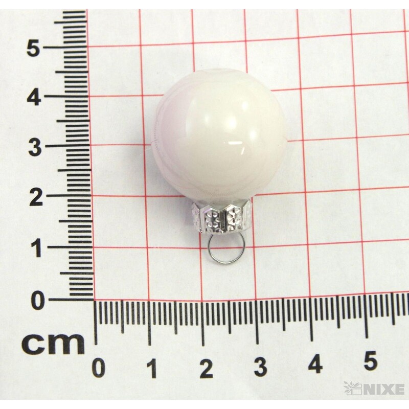 KOULE ZÁVĚS 2,5cm 24ks*BÍLÁ