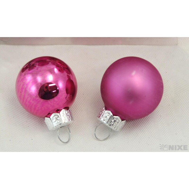 KOULE ZÁVĚS 2,5cm 24ks MIX*RŮŽOVÁ V+