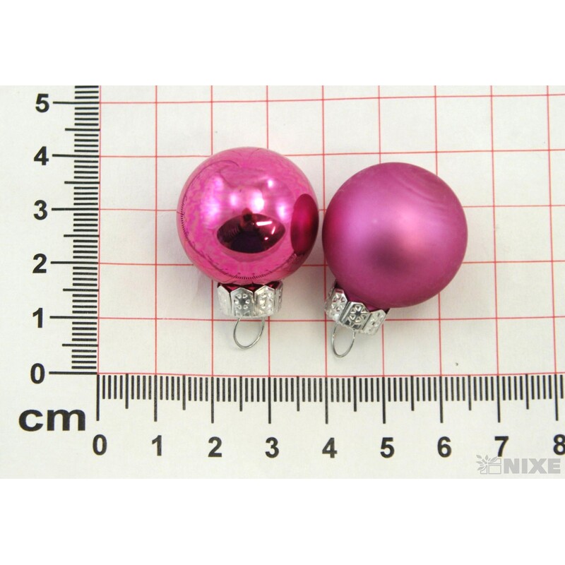 KOULE ZÁVĚS 2,5cm 24ks MIX*RŮŽOVÁ V+