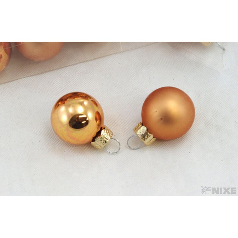 KOULE ZÁVĚS 2,5cm 24ks MIX*MĚDENÁ