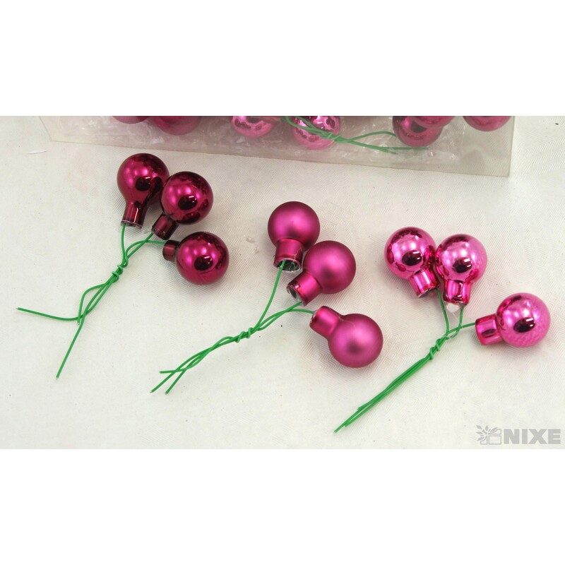 KOULE NA DR. 2x10,5cm 144ks MIX*RŮŽOVÁ