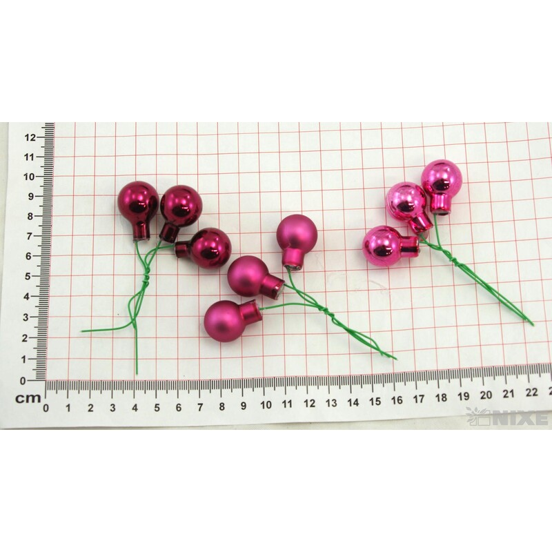 KOULE NA DR. 2x10,5cm 144ks MIX*RŮŽOVÁ