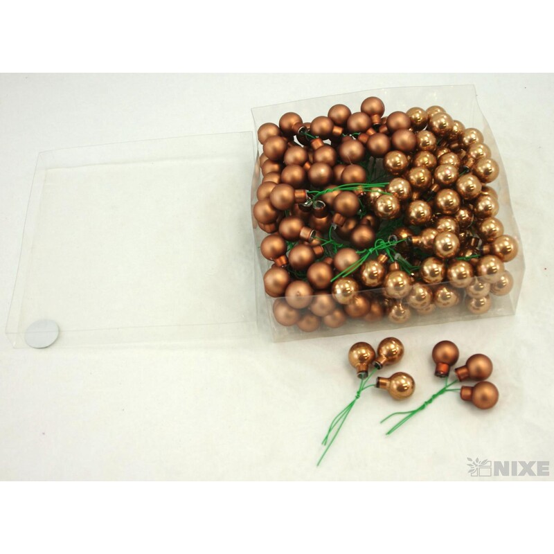 KOULE NA DR. 2x10,5cm 144ks MIX*SKOŘICOVÁ