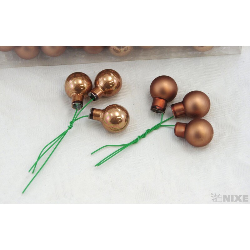 KOULE NA DR. 2x10,5cm 144ks MIX*SKOŘICOVÁ