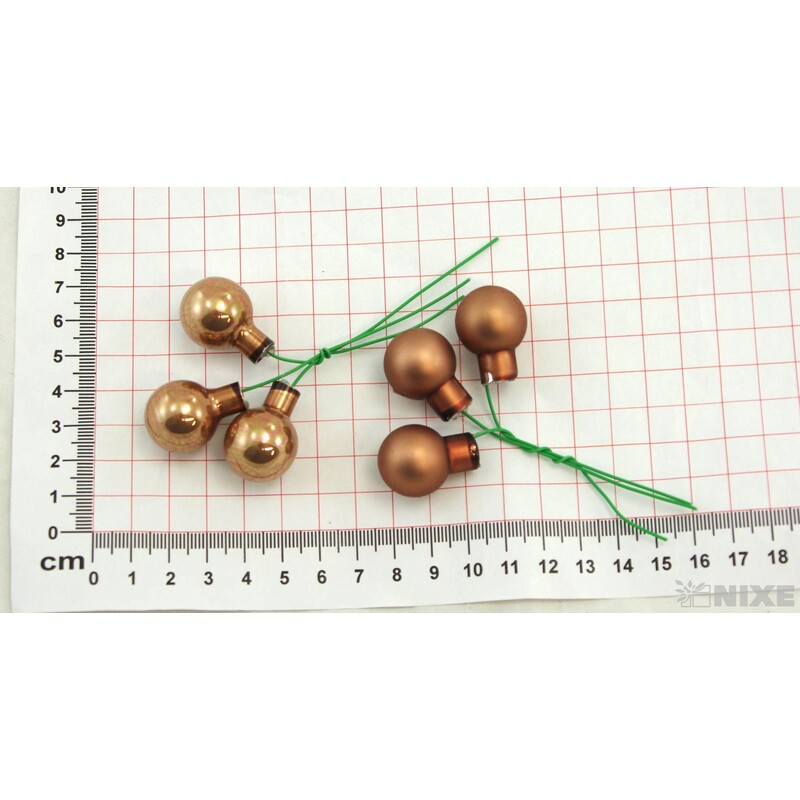 KOULE NA DR. 2x10,5cm 144ks MIX*SKOŘICOVÁ