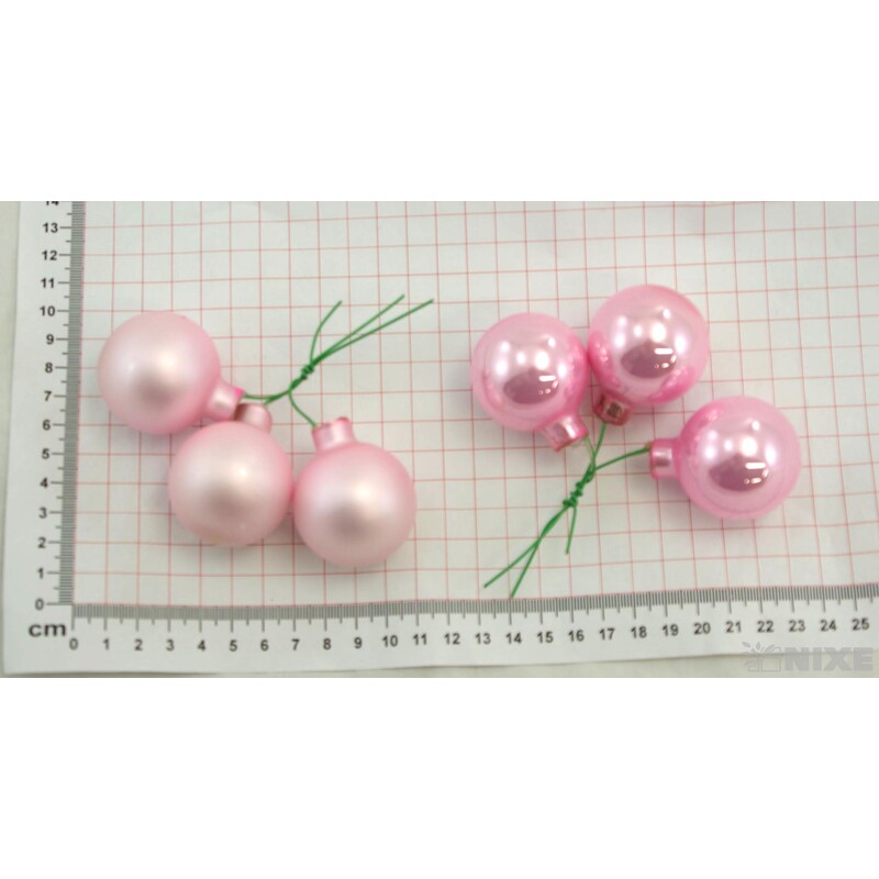 KOULE NA DR. 4x10cm 36ks MIX*RŮŽOVÁ SV.