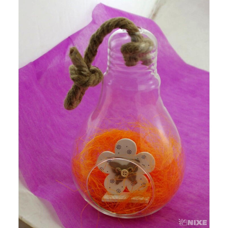 ZÁVĚS SKLO ŽÁROVKA 24cm* 