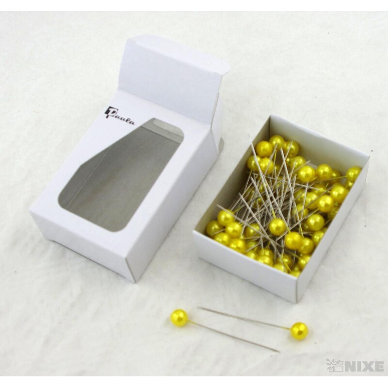 ŠPENDLÍK PL 10mmx6,5cm 100ks*ŽLUTÁ