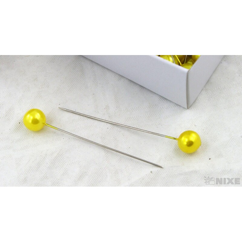 ŠPENDLÍK PL 10mmx6,5cm 100ks*ŽLUTÁ