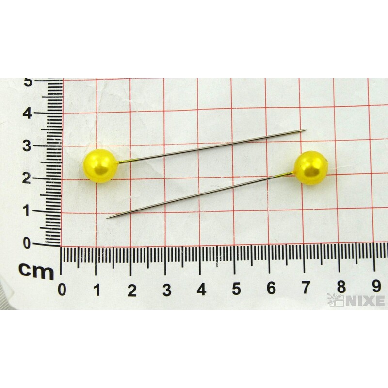 ŠPENDLÍK PL 10mmx6,5cm 100ks*ŽLUTÁ