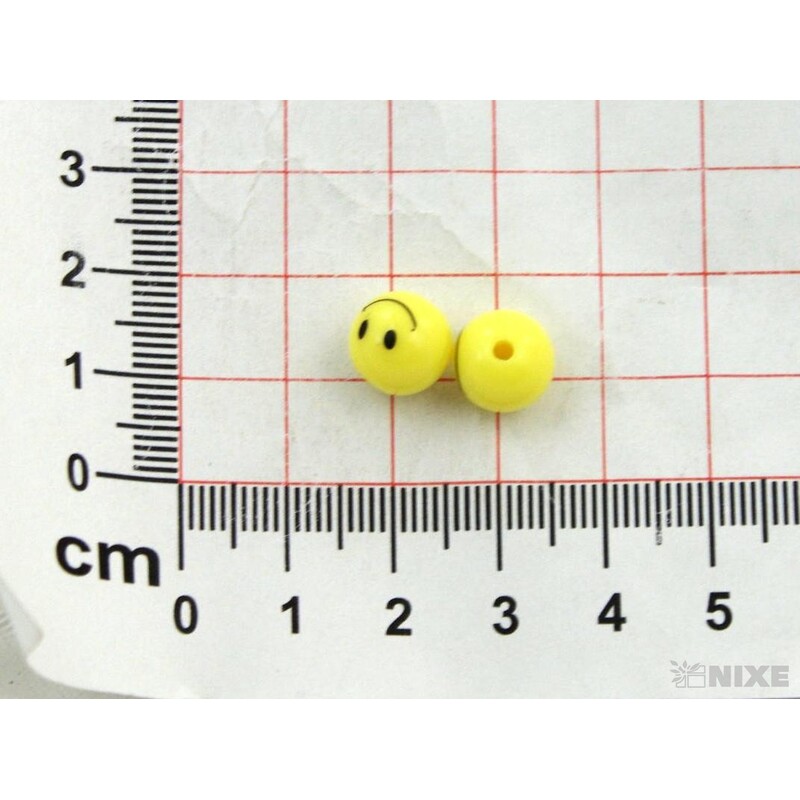 KORÁLKY SMAJLÍK 8mm*ŽLUTÁ