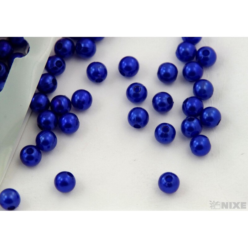 KORÁLKY 6mm 50g*MODRÁ TM.
