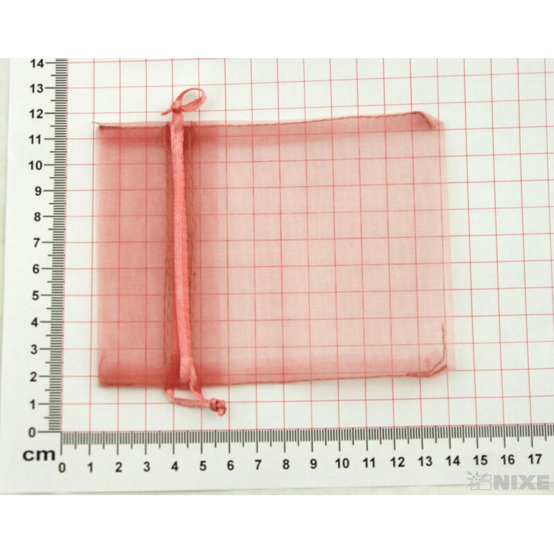 SÁČEK ORGANZA 10x13cm*STARORŮŽOVÁ
