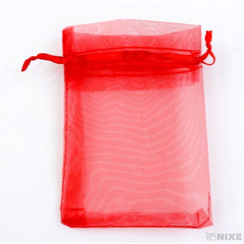SÁČEK ORGANZA 09x12cm*ČERVENÁ