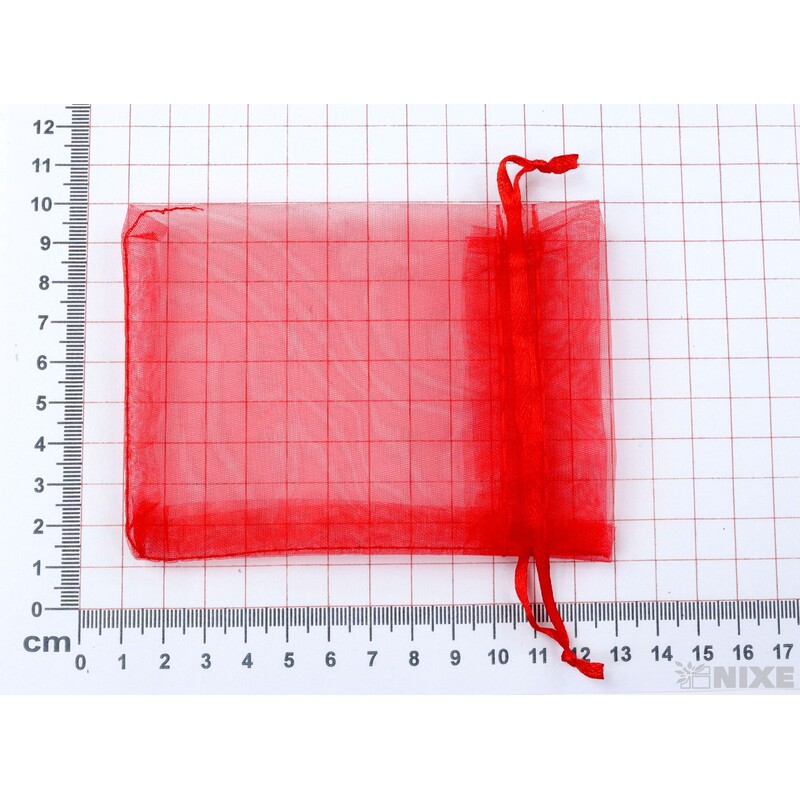 SÁČEK ORGANZA 09x12cm*ČERVENÁ