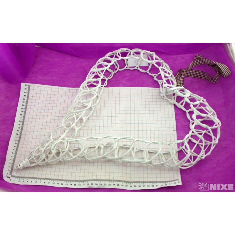 SRDCE RATTAN 50cm*BÍLÁ