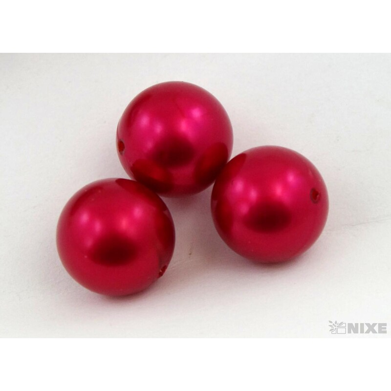 KORÁLKY 20mm 12ks*ČERVENÁ