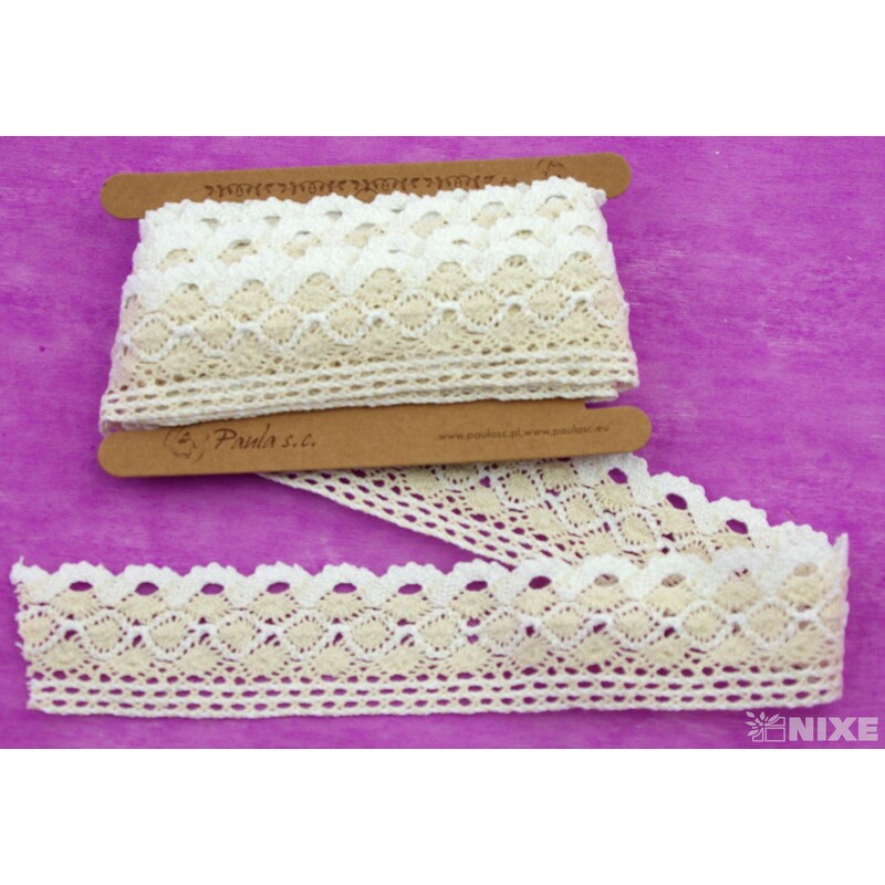 STUHA KRAJKA MIX 40mmx5yd*BÍLÁ+KRÉMOVÁ