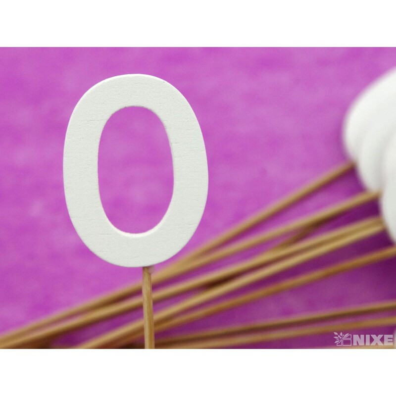 ZÁPICH ČÍSLO 0 12ks 5x19cm*BÍLÁ