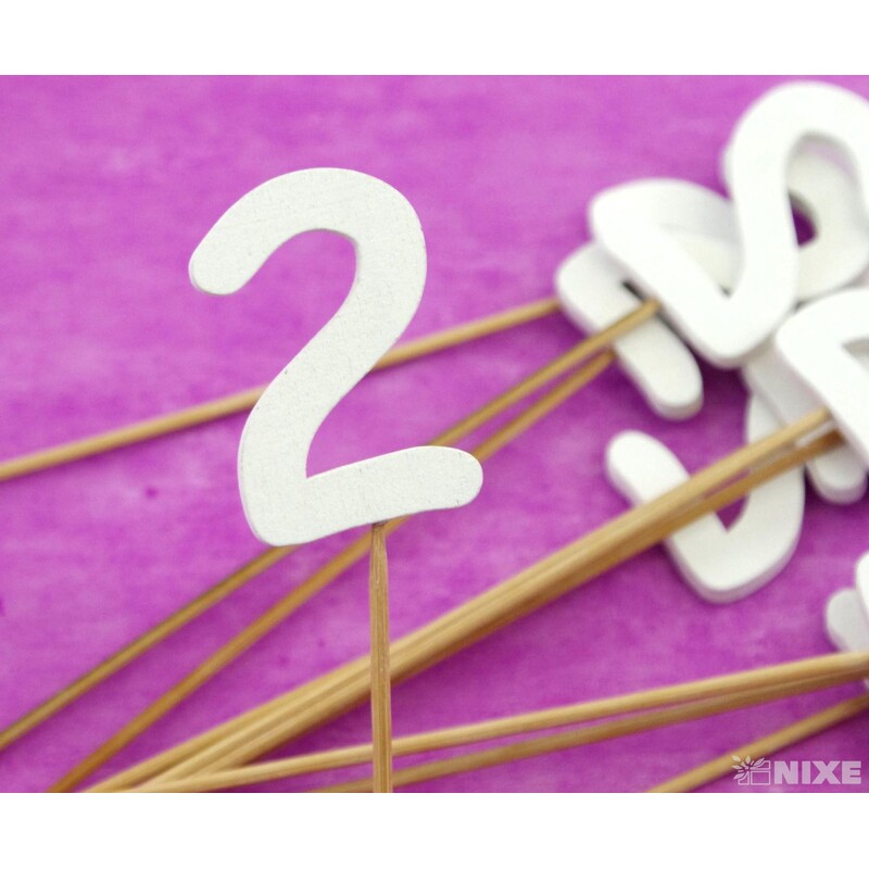 ZÁPICH ČÍSLO 2 12ks 5x19cm*BÍLÁ