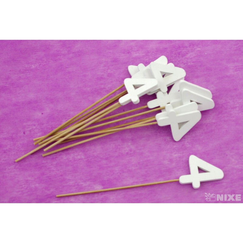 ZÁPICH ČÍSLO 4 12ks 5x19cm*BÍLÁ