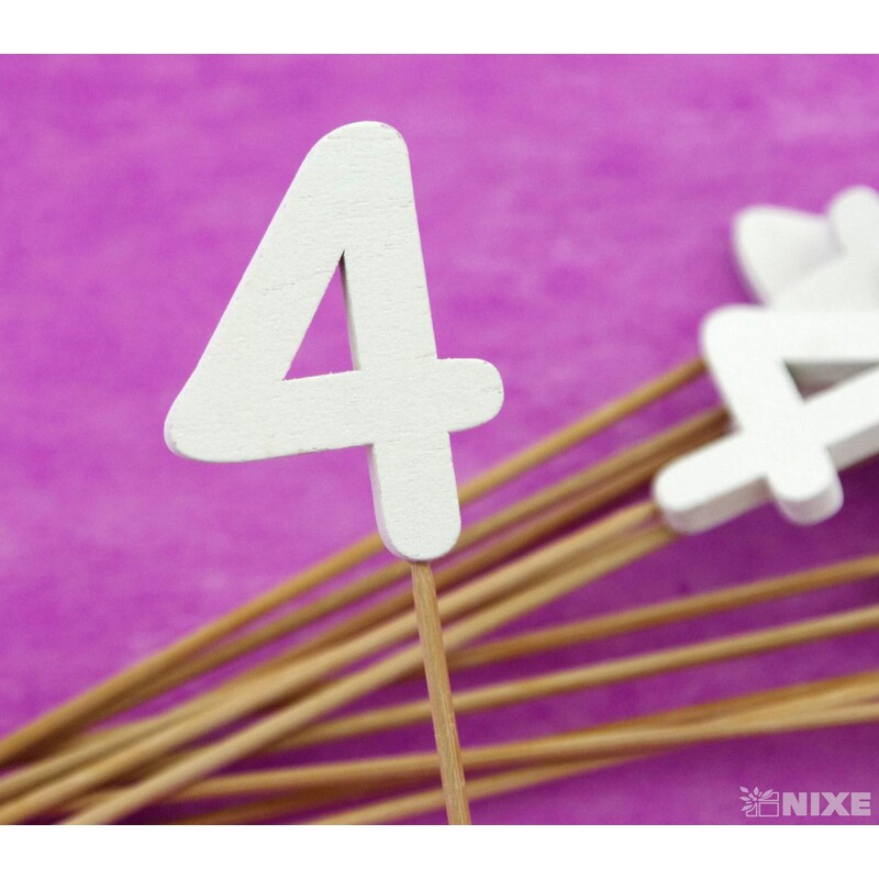 ZÁPICH ČÍSLO 4 12ks 5x19cm*BÍLÁ