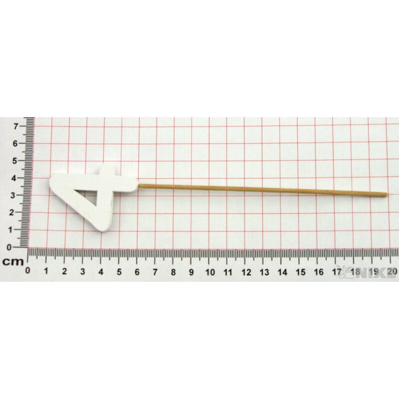 ZÁPICH ČÍSLO 4 12ks 5x19cm*BÍLÁ