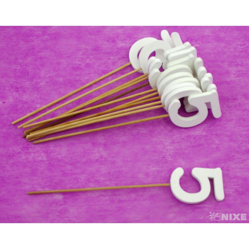 ZÁPICH ČÍSLO 5 12ks 5x19cm*BÍLÁ