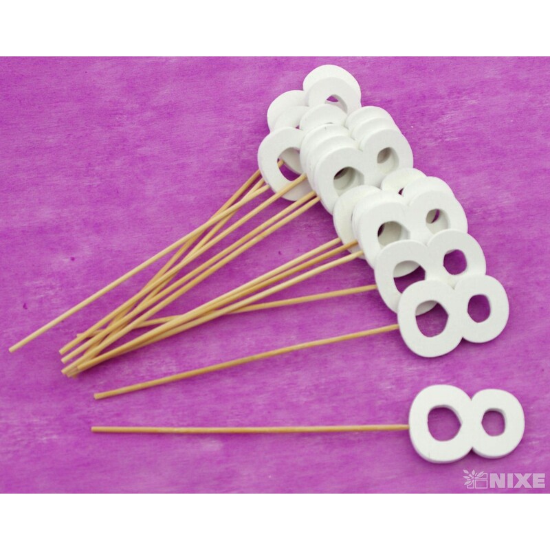 ZÁPICH ČÍSLO 8 12ks 5x19cm*BÍLÁ