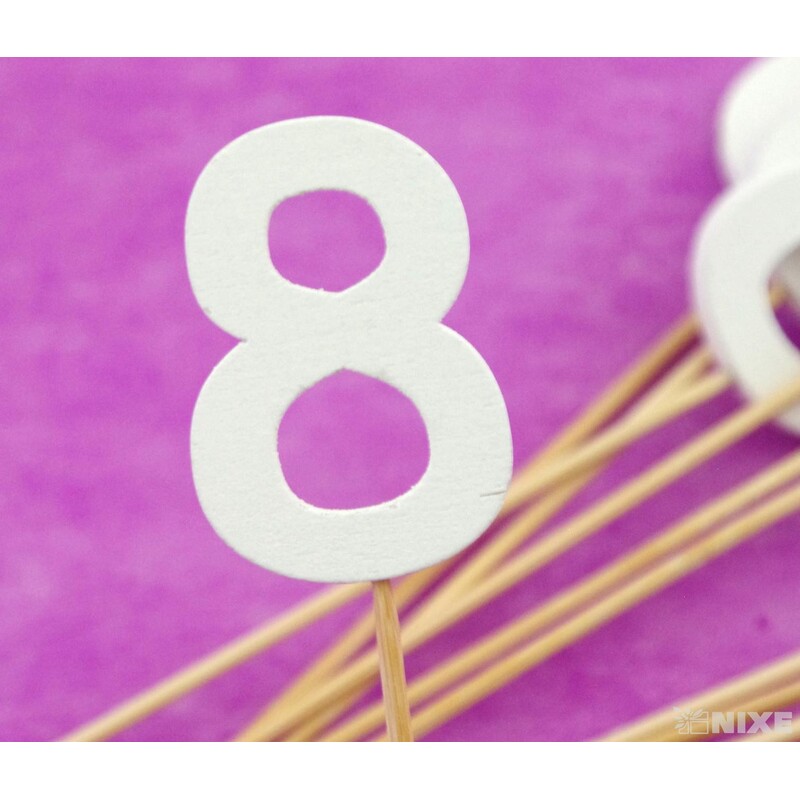 ZÁPICH ČÍSLO 8 12ks 5x19cm*BÍLÁ