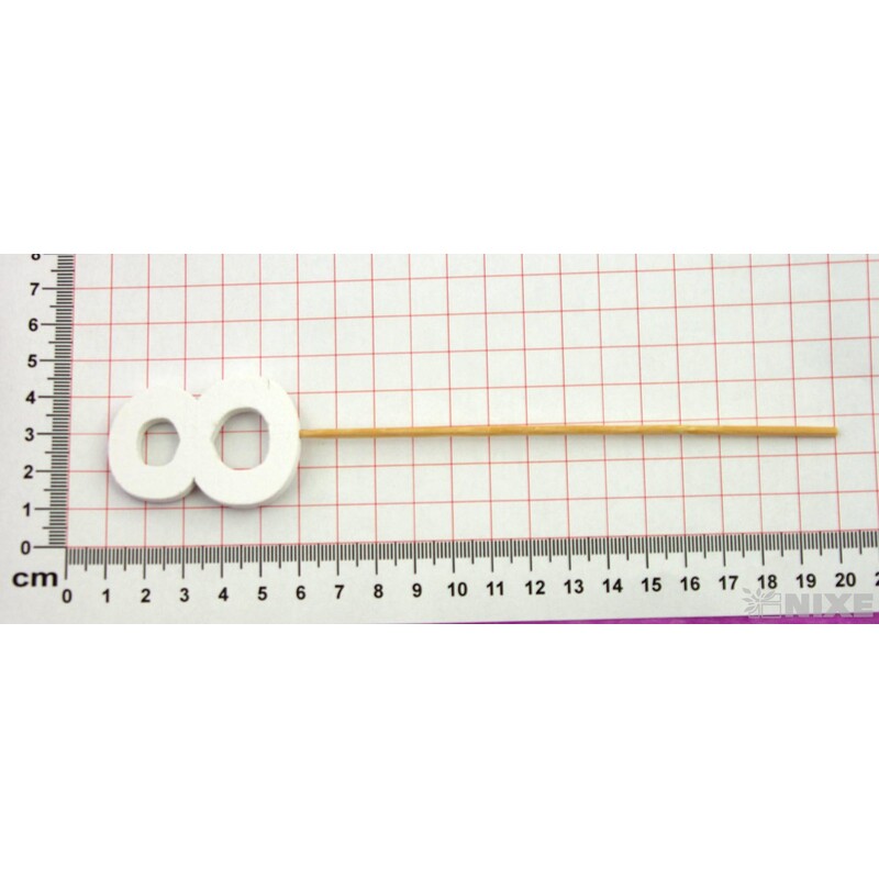 ZÁPICH ČÍSLO 8 12ks 5x19cm*BÍLÁ