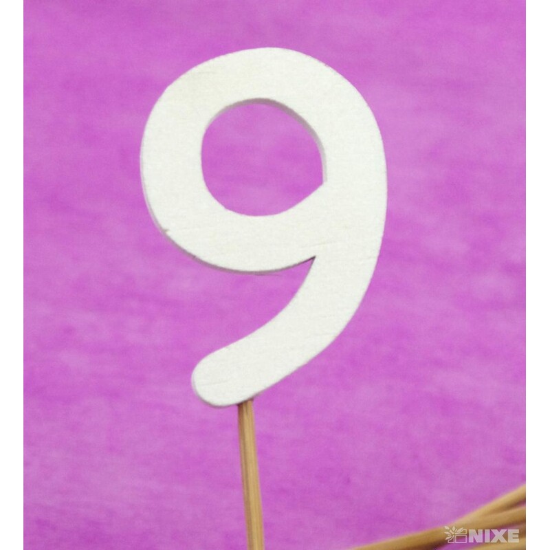 ZÁPICH ČÍSLO 9 12ks 5x19cm*BÍLÁ