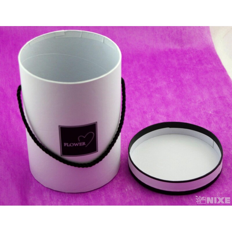 KVĚTINOVÝ BOX pr. 13x18cm*BÍLÁ