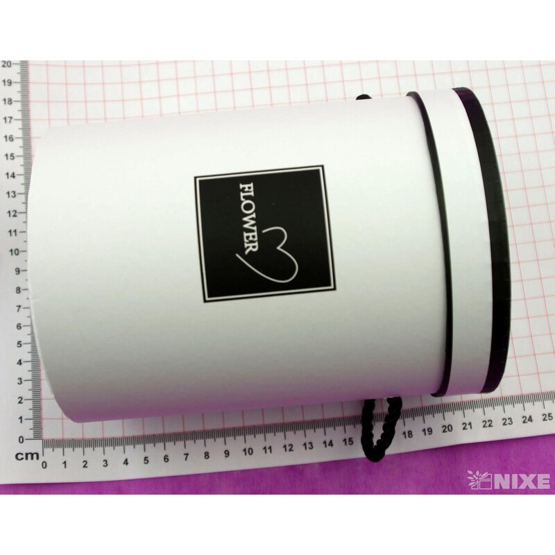 KVĚTINOVÝ BOX pr. 13x18cm*BÍLÁ