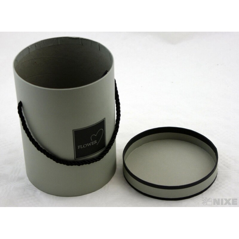 KVĚTINOVÝ BOX pr. 13x18cm*ŠEDÁ