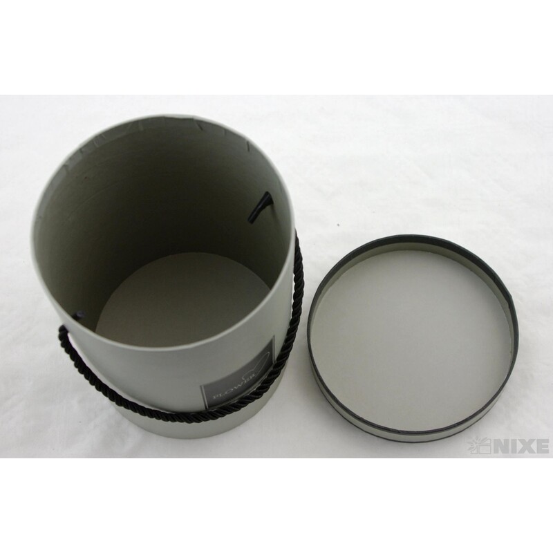 KVĚTINOVÝ BOX pr. 13x18cm*ŠEDÁ