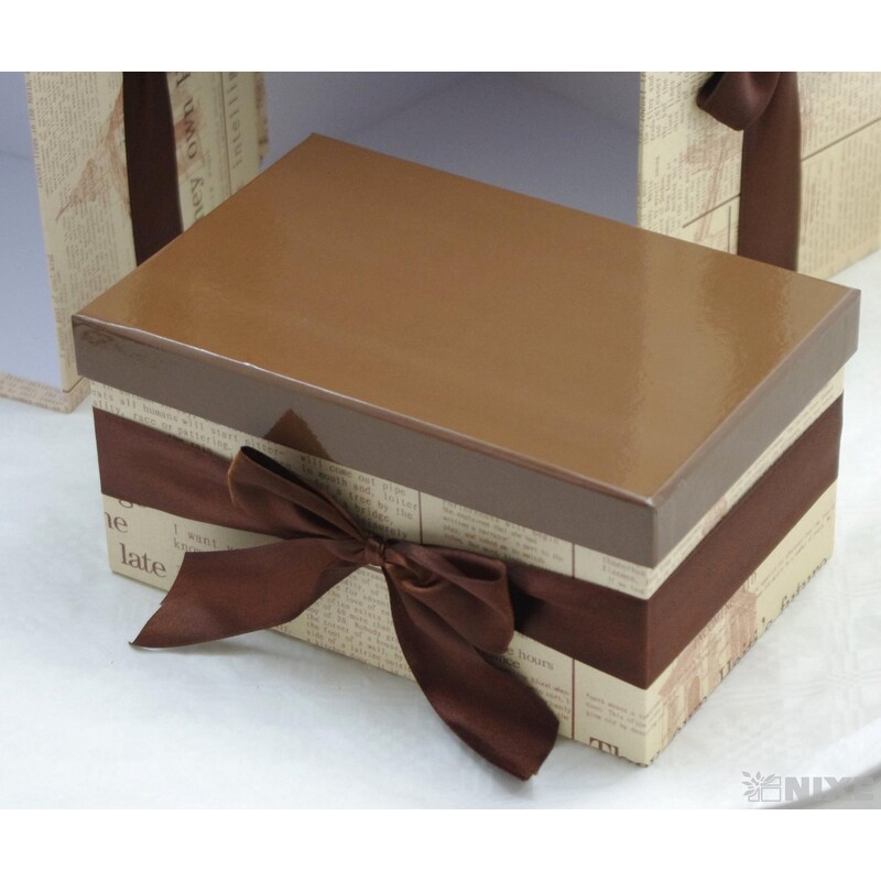 KRABICE 5ks 36x17x27cm 32x15x24 29x14x21 26x13x18 23x11x15*KRÉMOVÁ+HNĚDÁ