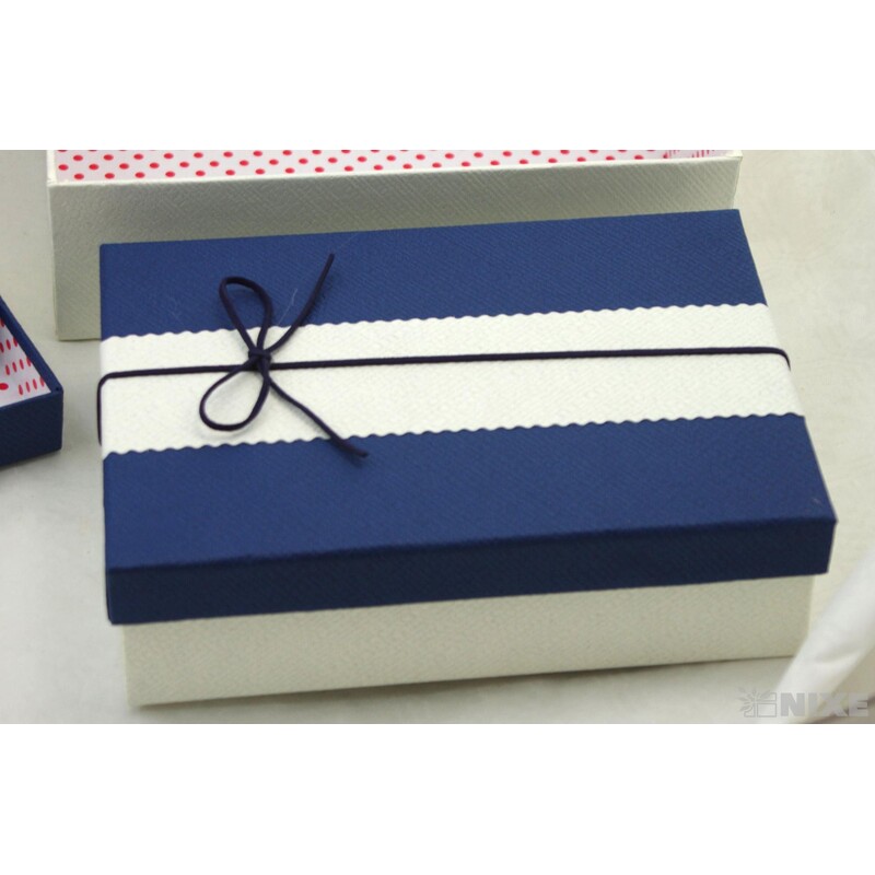 KRABICE 27x9x20cm 25x7X18 16x6x22*MODRÁ+KRÉMOVÁ