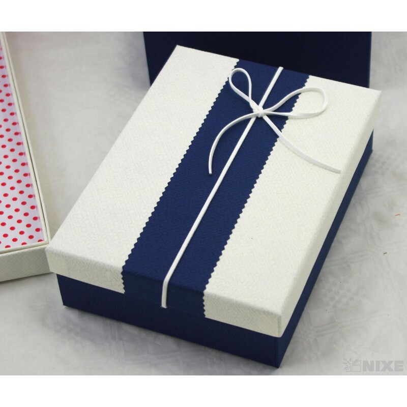 KRABICE 27x9x20cm 25x7X18 16x6x22*MODRÁ+KRÉMOVÁ