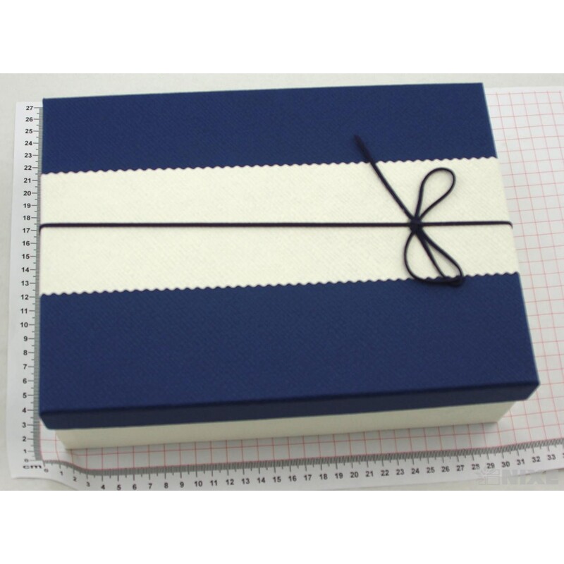 KRABICE 27x9x20cm 25x7X18 16x6x22*MODRÁ+KRÉMOVÁ