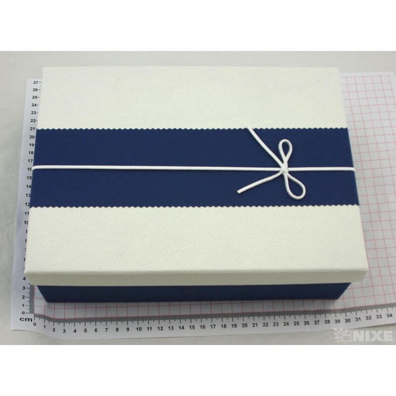 KRABICE 27x9x20cm 25x7X18 16x6x22*MODRÁ+KRÉMOVÁ