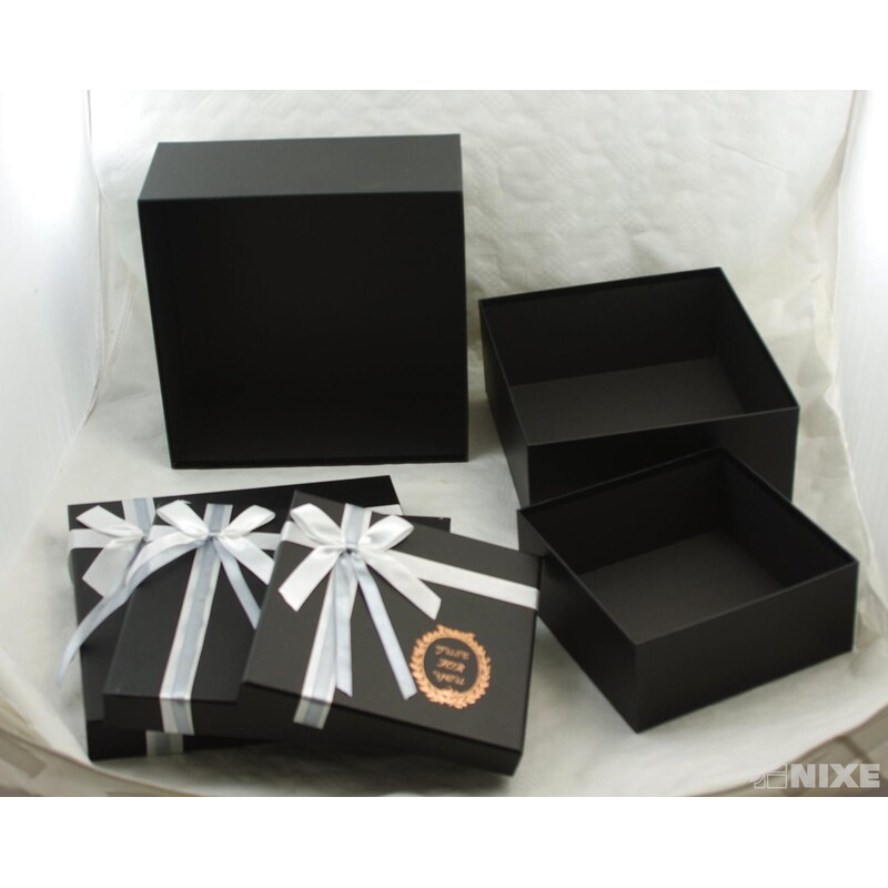 KRABICE 27x12x27cm 23x10x23 19x8x19*ČERNÁ