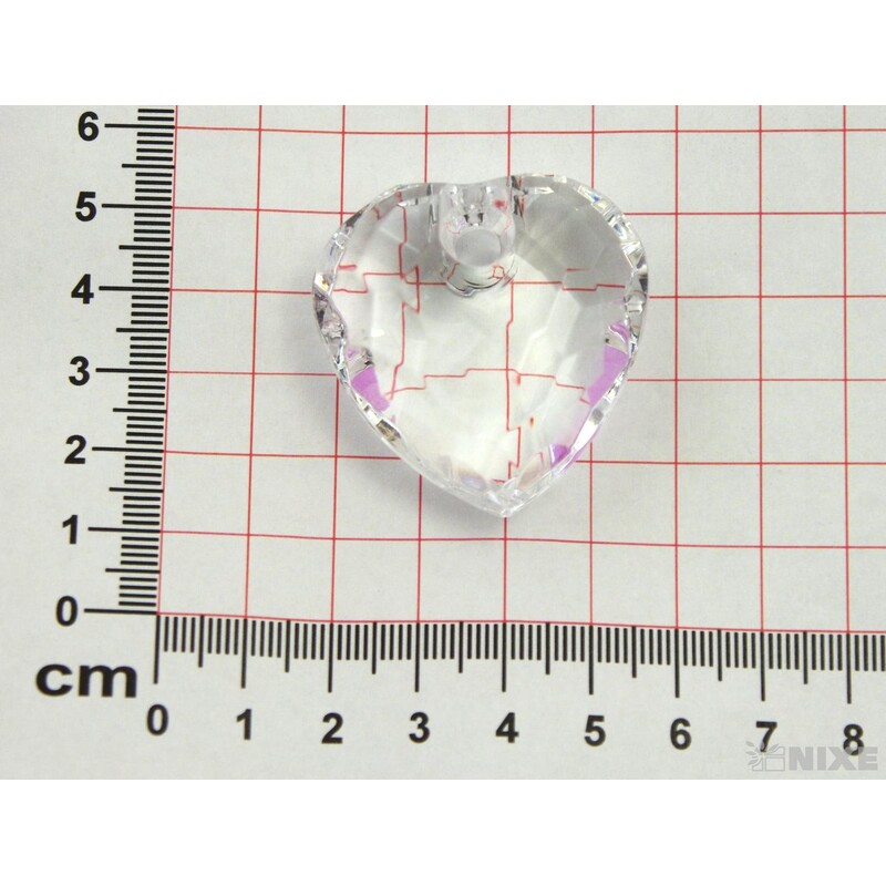 SRDCE NAVL. AKRYL 4cm 5ks*PRŮHLEDNÁ