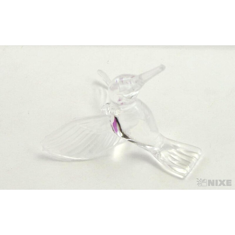 ZÁVĚS AKRYL KOLIBŘÍK 6cm 5ks*PRŮHLEDNÁ