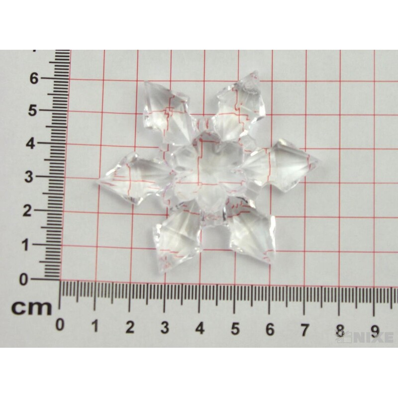 ZÁVĚS AKRYL VLOČKA 7cm 10ks*PRŮHLEDNÁ V+