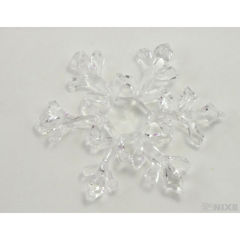 ZÁVĚS AKRYL VLOČKA 12cm 3ks*PRŮHLEDNÁ